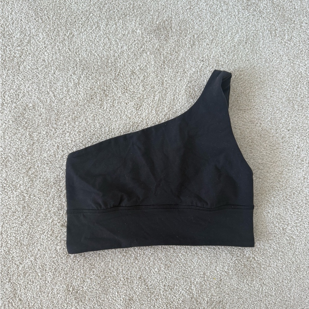 lululemon athletica Black One-Shoulder Crop Top
